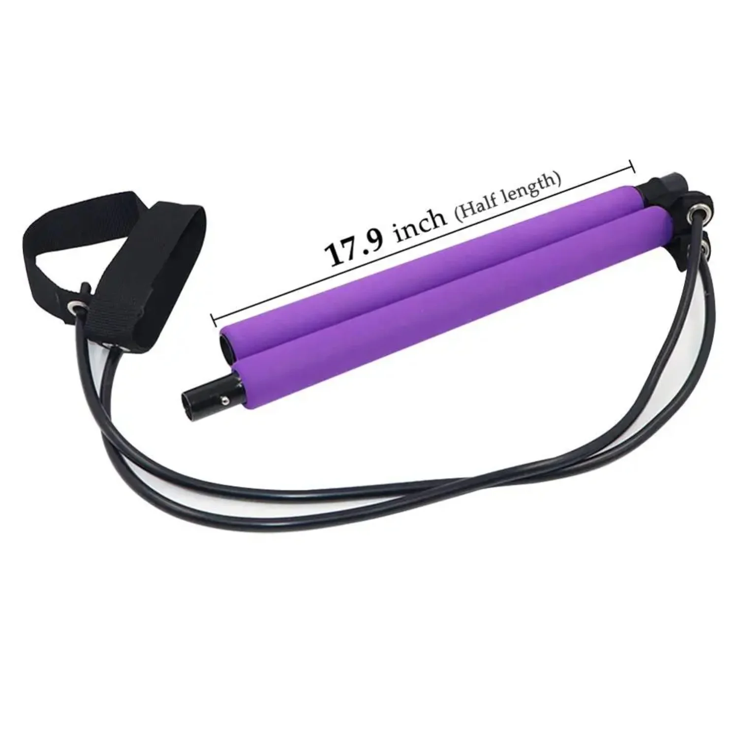 Portable Pilates Kit Resistance Band Yoga Pilates Stick Yoga Exercise Foot Loop Stretch Sculpt Twisting Sit-
