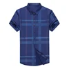 New Men's Business Casual Short Sleeved Printed Shirt with Wrinkle Resistance No Ironing Comfortable All Season Versatile Top 5