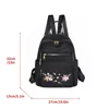 Fashion Nylon Backpack For Women Embroidery Design Student School Bag Leisure Travel Rucksack Popular Girl Commuting Sac A Dos 3