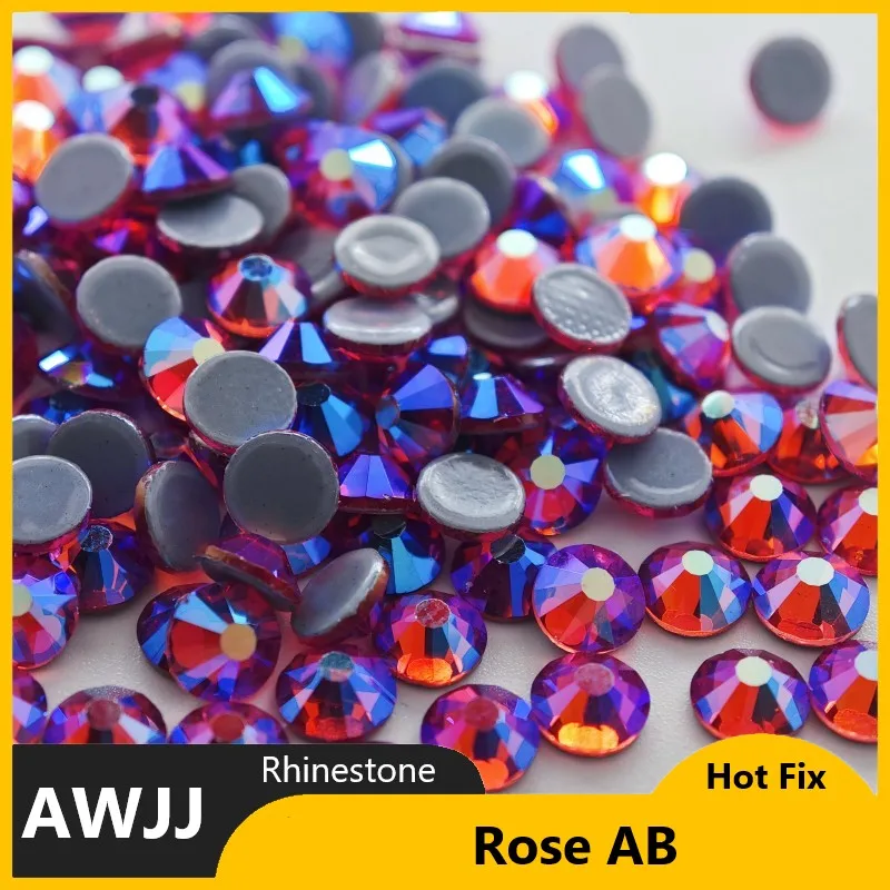 SS6-SS30 rosa opal farbe besser dmc hot fix strass, glas strass hotfix eisen auf strass nähen & stoff dekorationen – Detail 24