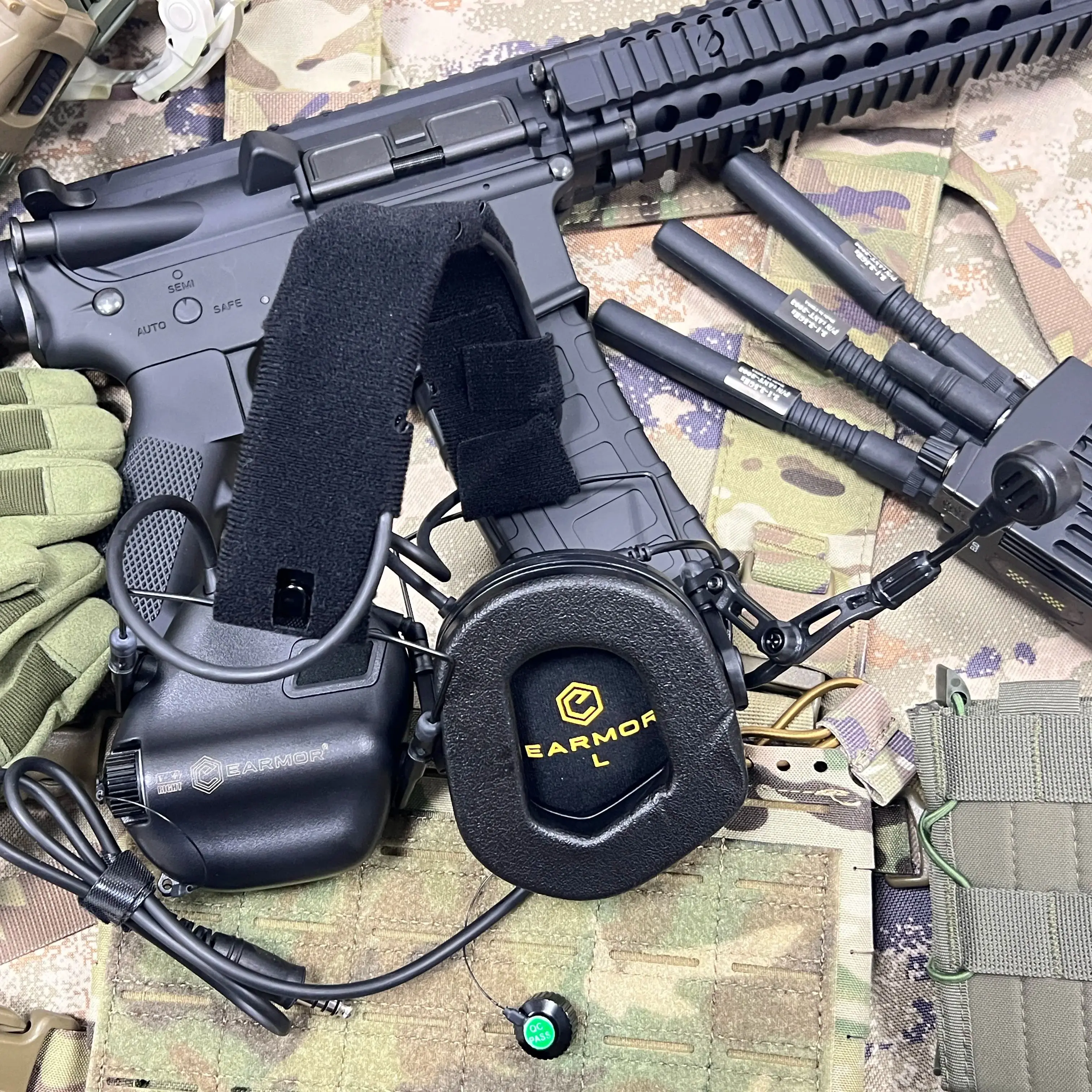 OPSMEN Shooting Tactical Headset M32-Mark3 MilPro Military Standard MIL-STD-416 protezione dell'udito per comunicazioni elettroniche