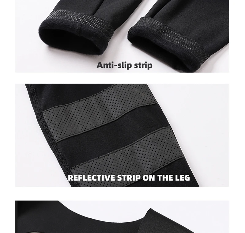 YKYWBIKE Fahrrad-Schnittstelle, gepolsterte Trägerhose, Herren, 7-Stunden-Fahrradkleidung, Winter und Herbst, Rennrad, Radfahren, lange Hose, Fleece – Detail 11
