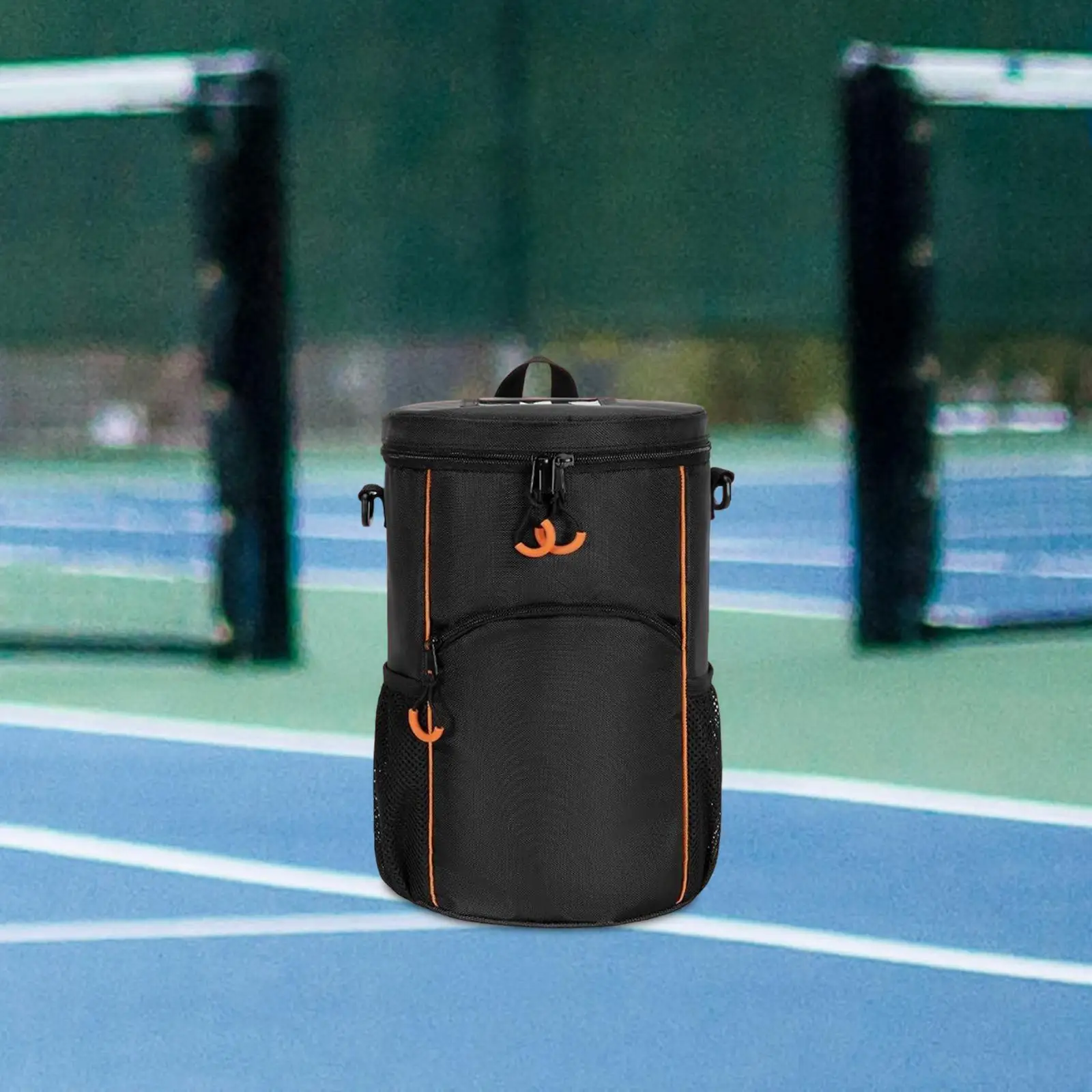 Tennis Ball Bag Smooth Zipper Waterproof Tennis Ball Basket Adjustable Strap for Baseball Pickleball Balls Table Training