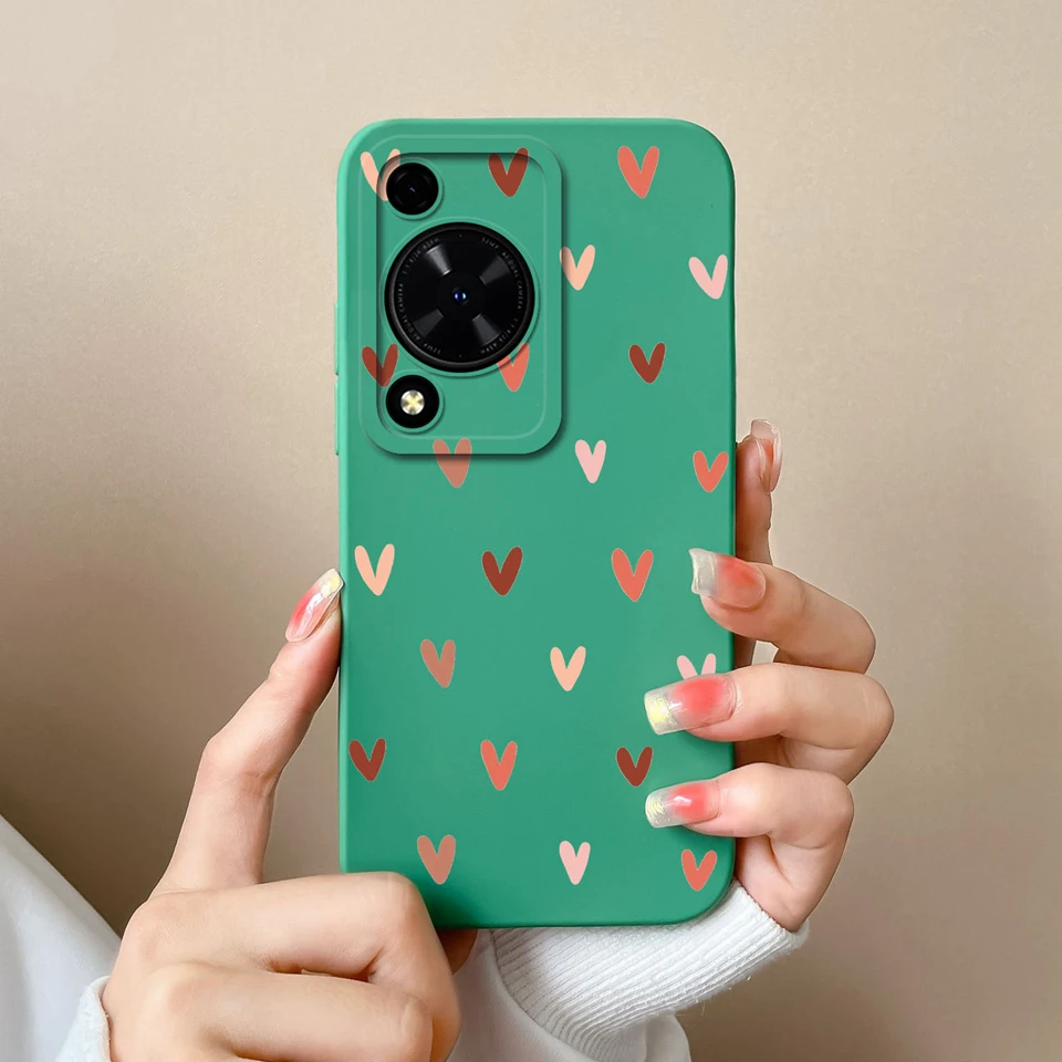 Colorful Love Heart Liquid Durable Shockproof Phone Case