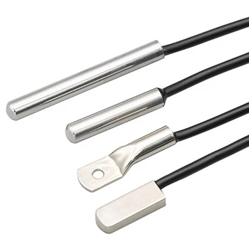 DS18B20 Sonda sensore di temperatura Acciaio inossidabile 304 6*30MM OD 3.0MM Sensori antipolvere impermeabili Cavo 1M di lunghezza