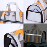 Sac de transport portable pour animaux de compagnie, sac à main en filet pour chats et chiens, tour par minute, cage pour petits et moyens chiens 2