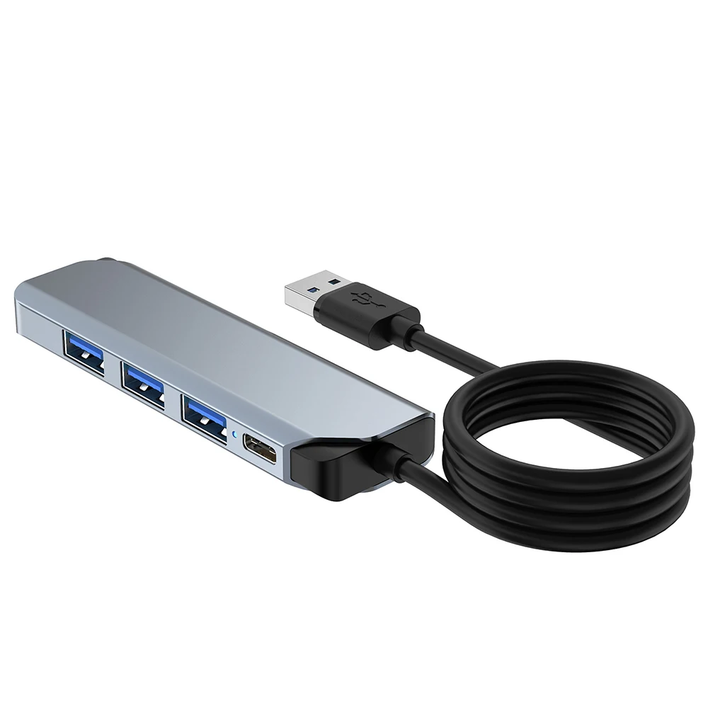 SMTAV Expansion Dock Multi-interface Hub Laptop Transfer One To Four USB3.0 With Power Supply Expansion Splitter