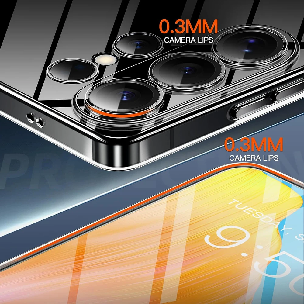 Ultra Thin Transparent Soft Case - Full Camera Cover Clear Silicone TPU Shell