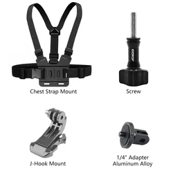 Adjustable Chest Harness Strap with J Hook - With Metal Adapter