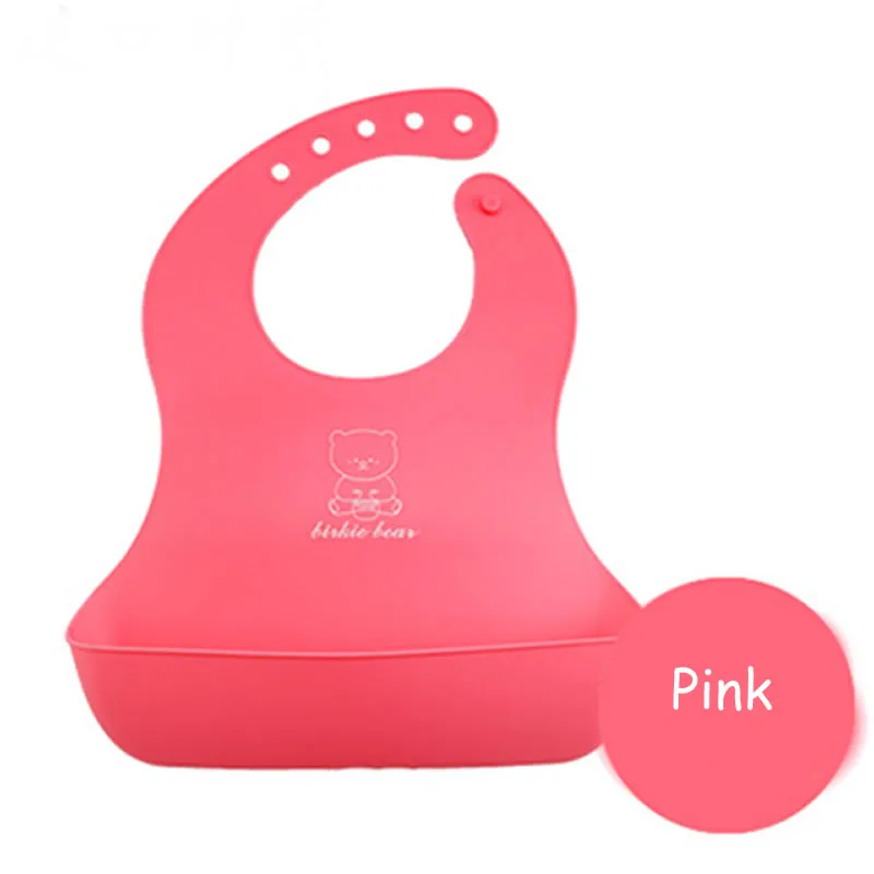 Baby Bibs Silicone Waterproof Lunch Bibs Boys Girls Infants Cartoon Pattern Bibs Burp Cloths For Children Self Feeding Care