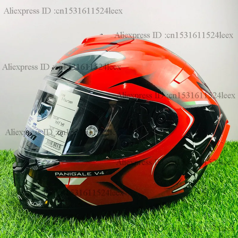 X spirit III X14 Panigale V4 casco Panigale Custom Race Paint colore rosso  casco moto integrale|Helmets| - AliExpress