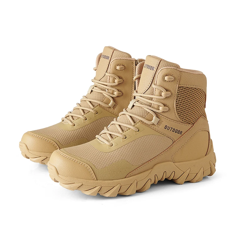 

Quality Designer Brand Tactical Desert Combat Military Boots Men Army Special Force Shoes Outdoor Male Tracking Mens Boot Work