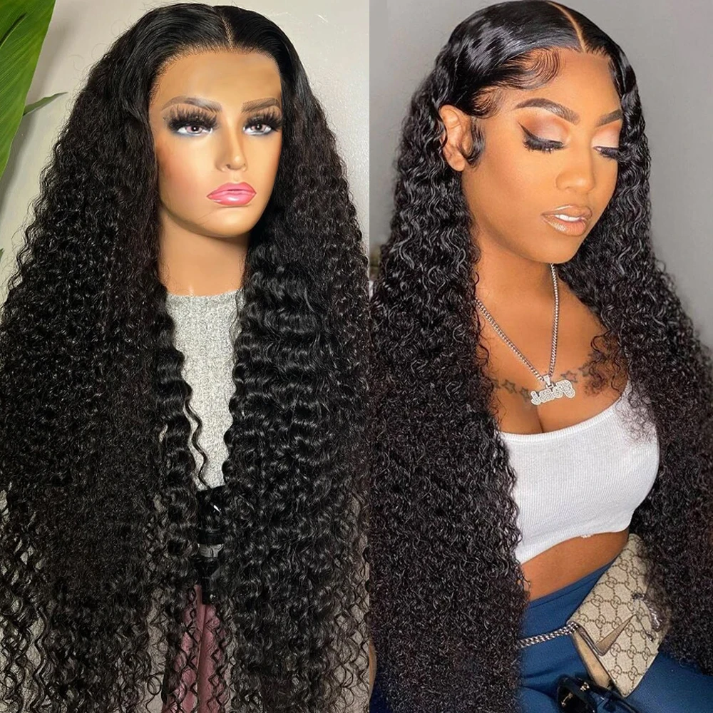 Water Wave Glueless Wig Ready To Wear Curly Human Hair HD 5x5 Lace