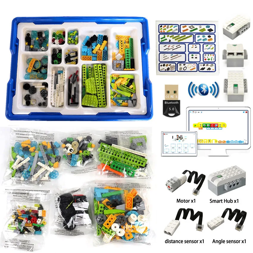 Новый образовательный и Dacta mindstorm WeDo 2,0 Набор строительных блоков для сборки царапин 3,0 электрика Программирование робототехники пар DIY игрушки Новый образовательный и Dacta mindstorm WeDo 2,0 Набор строительных блоков для сборки царапин 3,0 электрика Программирование робототехники пар DIY игрушки
