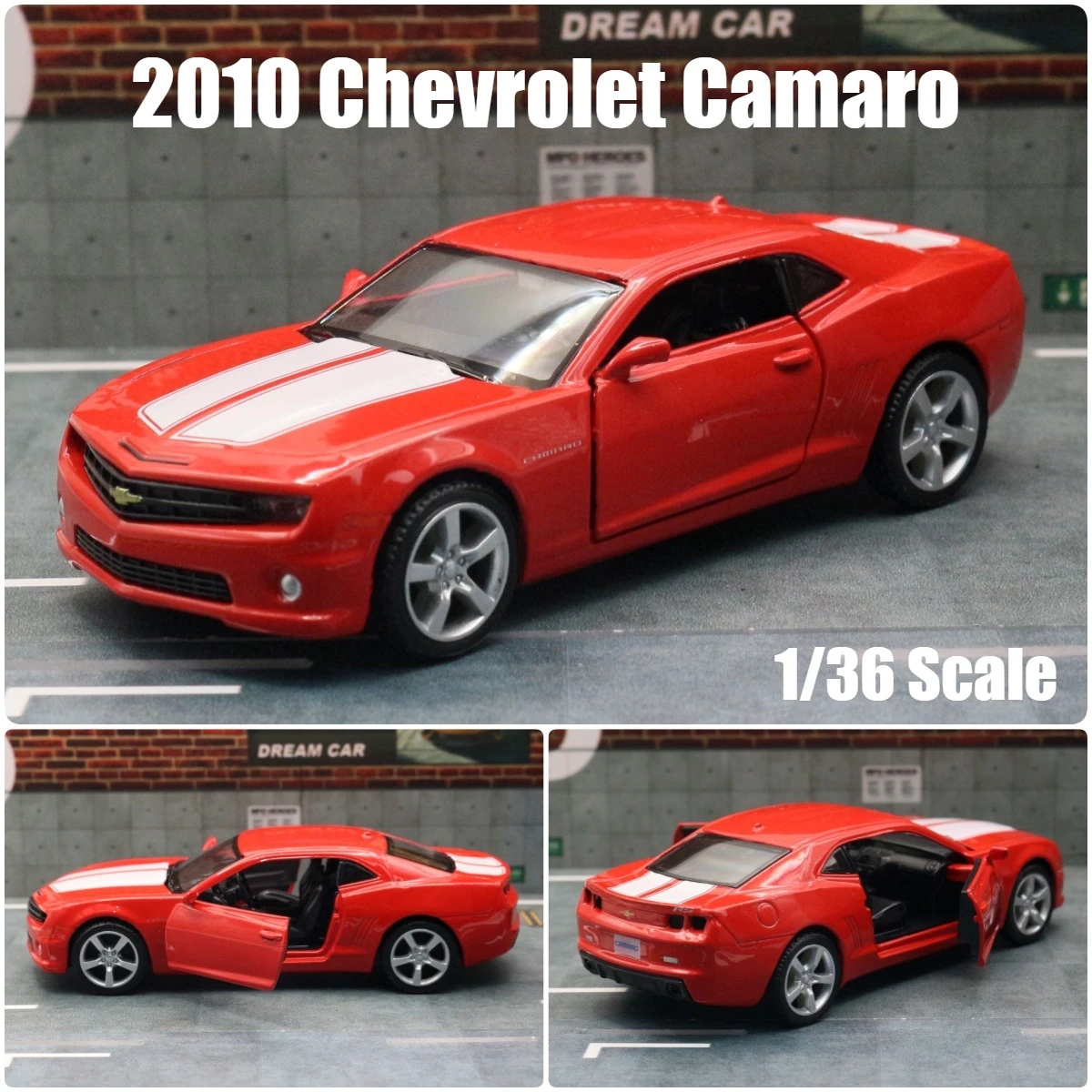 Chevrolet Camaro Super Sport Diecast Toy Car - 5'' Pull Back Miniature Vehicle