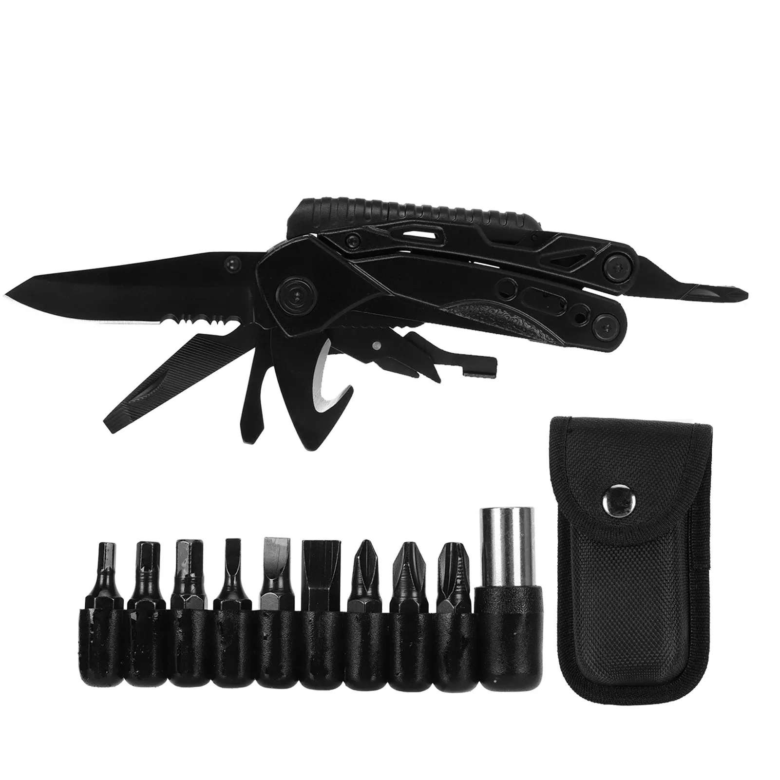 

Utility Knife Multitool Ergonomic Design Foldable Heat Treated Toughness Stainless Steel Fishing Multitool Pliers for Cooking