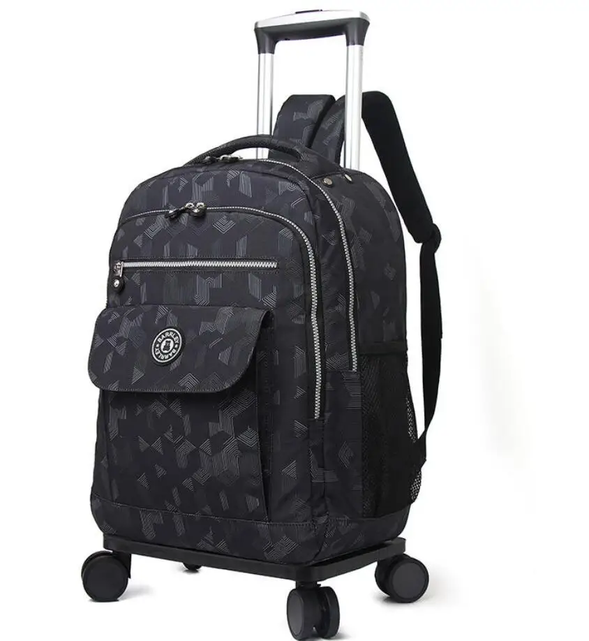 Women 20 inch Carry on hand luggage suitcase Women soft cabin size Women travel Trolley bags rolling luggage wheeled Backpack