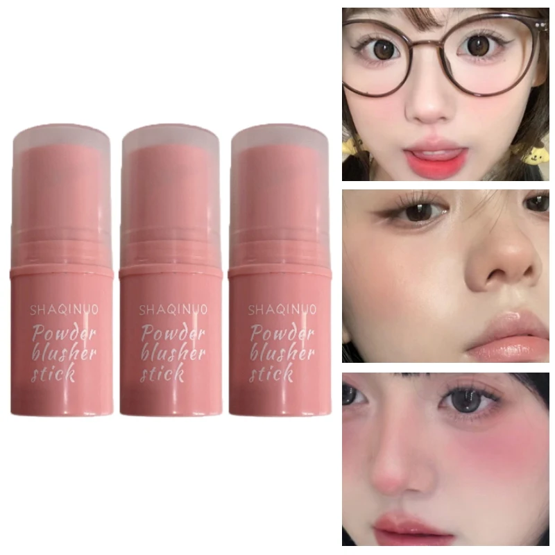 SHAQINUO Smooth Blush Stick Natural tender No Fly Powder matte cream Lift color so faint blush 2