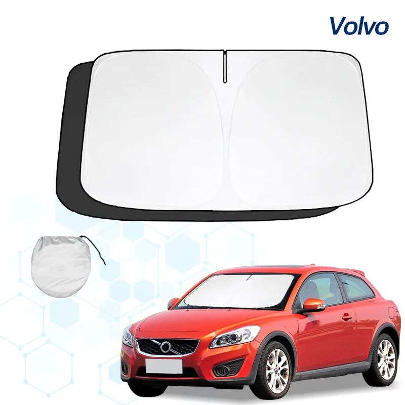 Windshield Sun Shade For Volvo C30 R design Foldable Blocks UV Rays Keep Your Car Cooler car sunshade windshield sunshade windshield sun shade