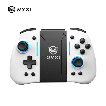 NYXI Hyperion Ergonomic Design Wireless Game Controller White Gamepad with RGB Lights for Nintendo Switch PC Controller 1