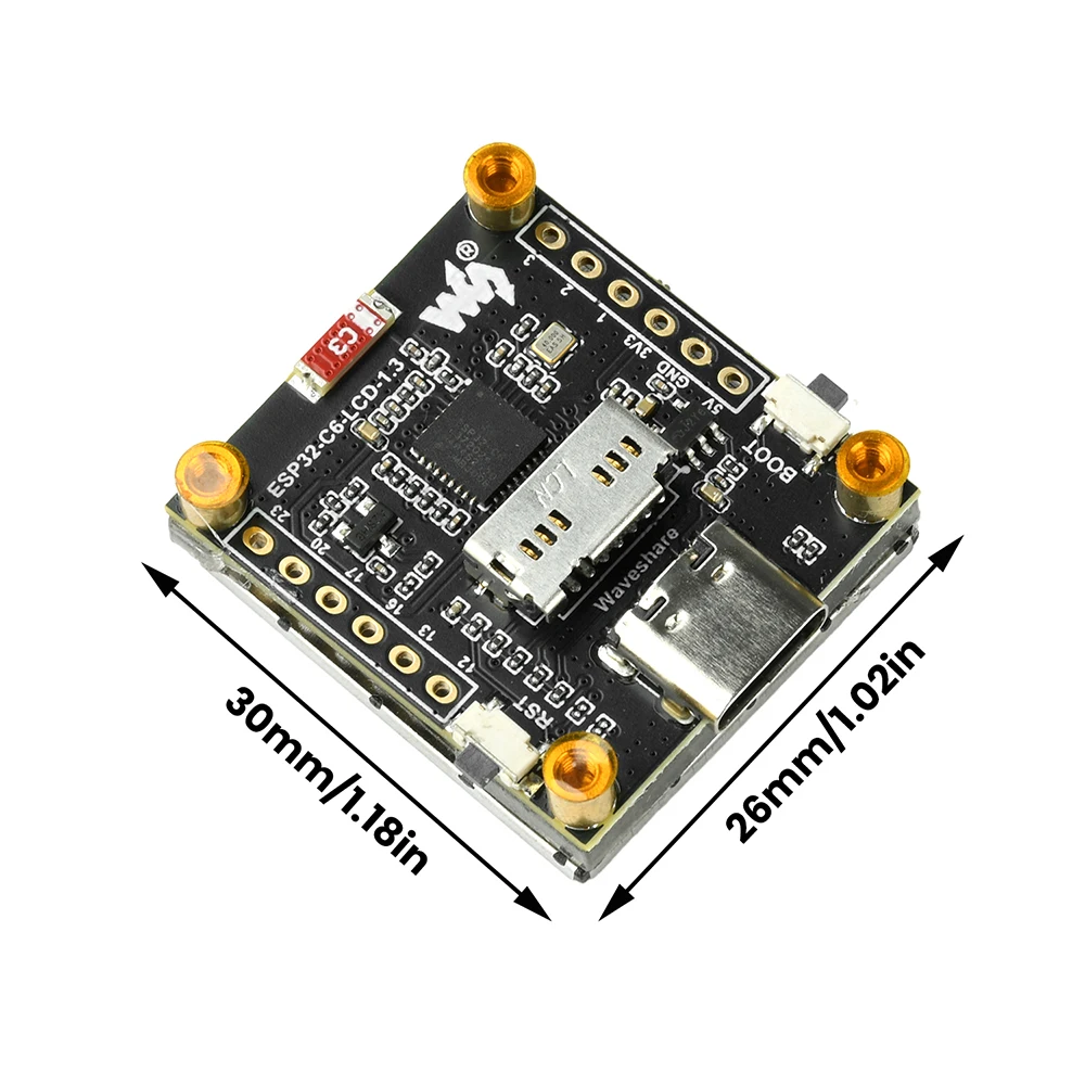 รูปสินค้า บอร์ดพัฒนา ESP32-C6 จอ LCD 240x240 สำหรับ AIoT