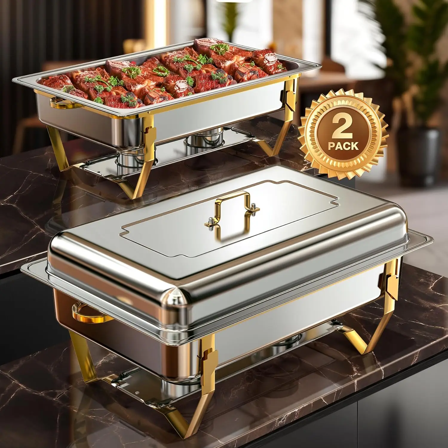 Stainless Steel Chafing Dishes for Buffet and Wedding