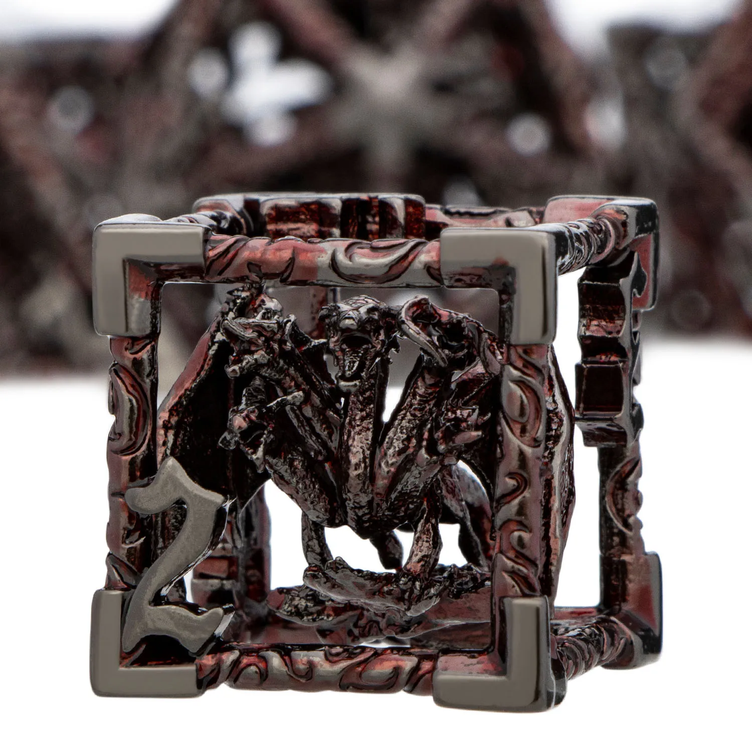 

DND Metal Red Hollow Dragon Dice D and D D20 Dungeon and Dragon Role Playing Games Dice D+D RPG Polyhedral Dice RPG D&D Dice Set