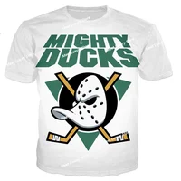 Disney Mighty Duck Helmet Children's Cartoon Pattern 3D Printed Men T-shirt Men's and Women's Tshirt Summer Men Clothing Tshirt 2