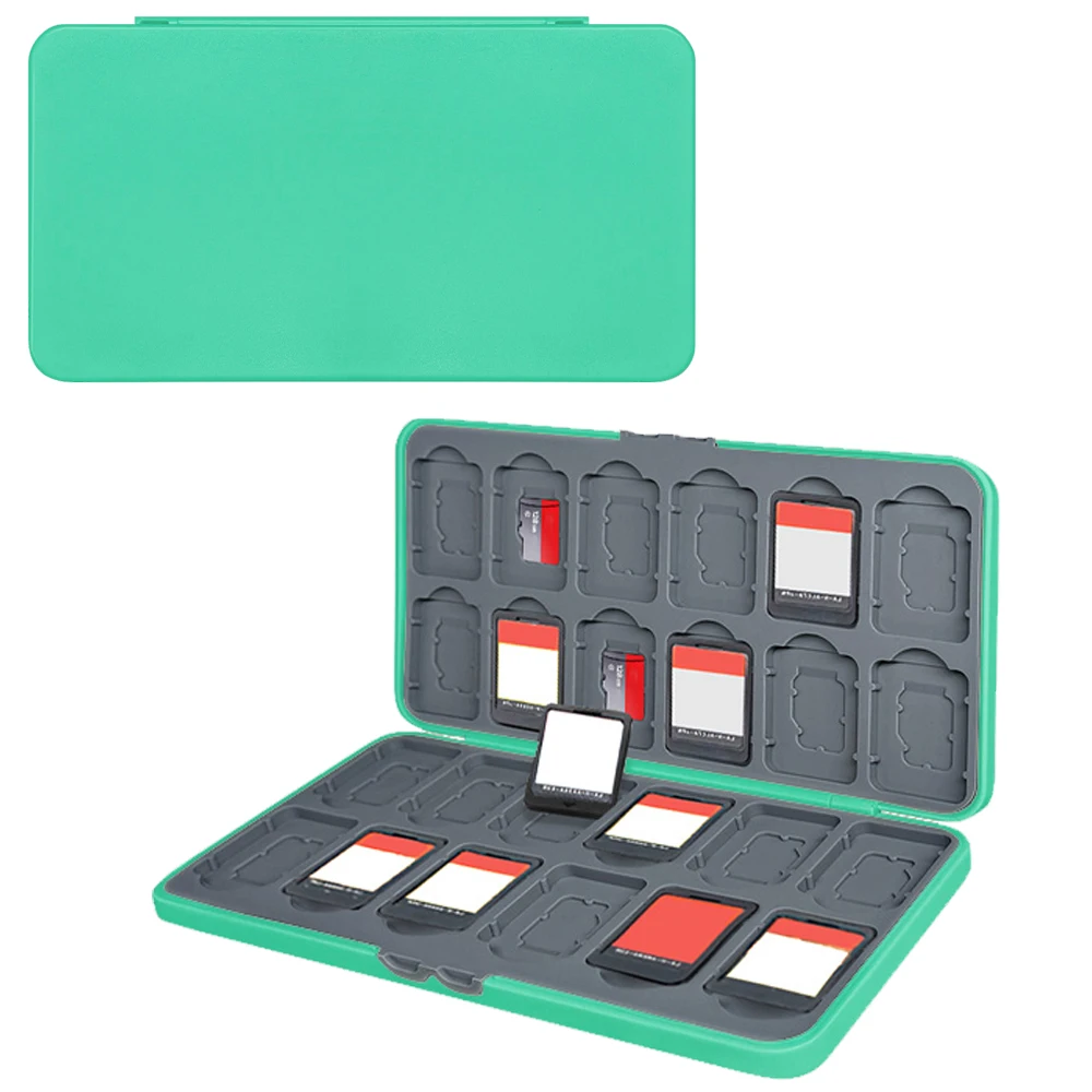 Compact Game Card Storage Box with 24 Game and Micro SD Slots