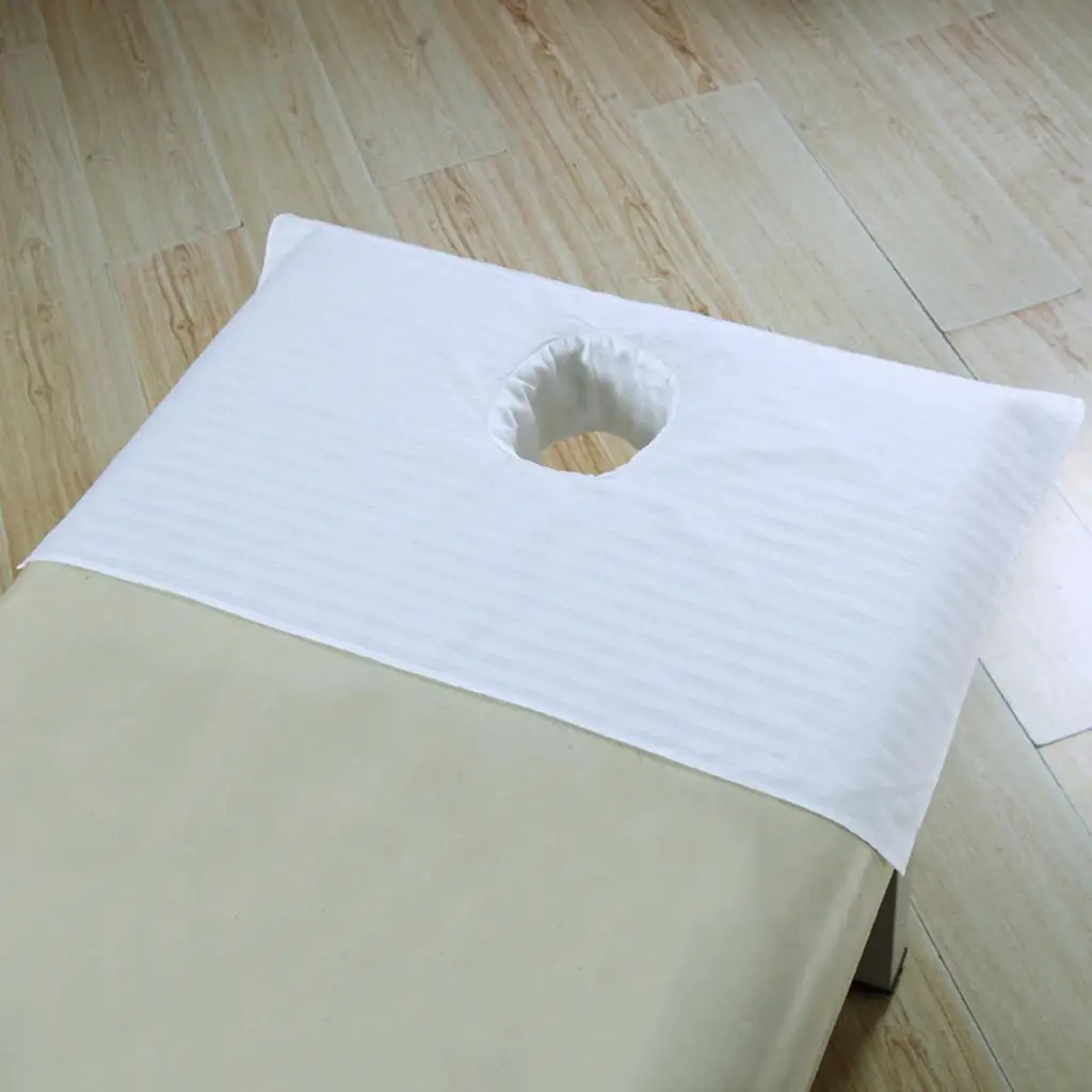 

6X Massage SPA Treatment Bed Cover Sheet With Breath Hole White