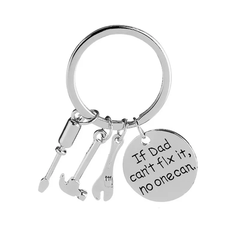 Fathers' Day Dad Papa Birthday Wrench Keyring Metal Hand Tools Daddy Fathers Day Keyring Men Father Party Gift