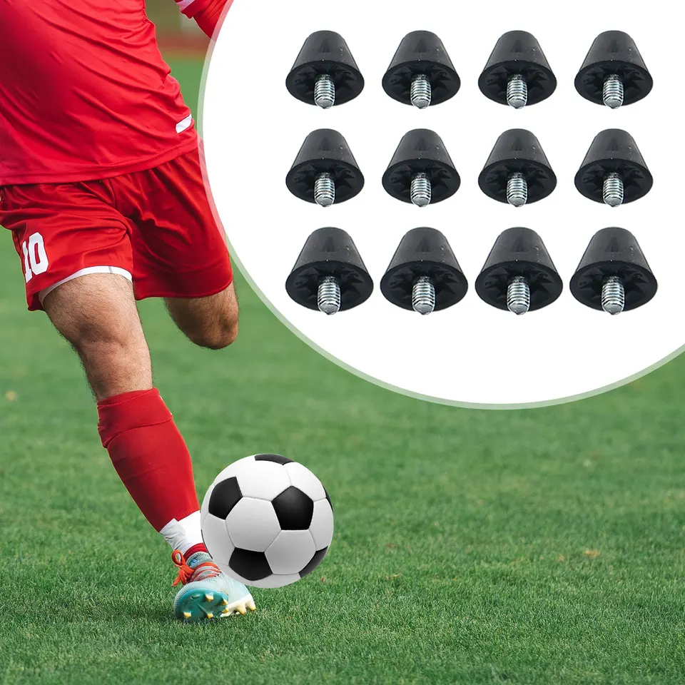 Lot De 12 Crampons De Football à Visser M5 - 8x11 Mm, 4x13 Mm + Clé - En Alliage D'aluminium - Pour Terrains Meubles