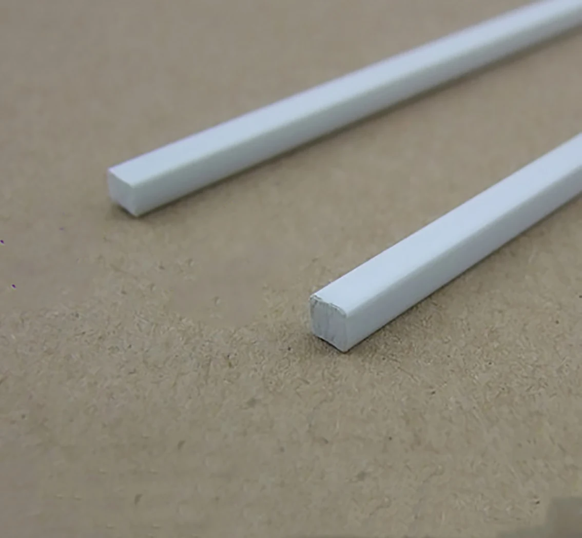 1/2/3 PCS ABS Plastic Square Tube, Length 500mm Hollow