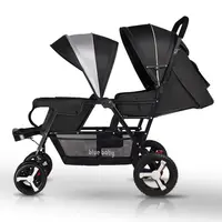 Poussette double pour bébé, siège avant et arrière, légère, pliable, Double assise et couchée, deuxième poussette pour bébé 1