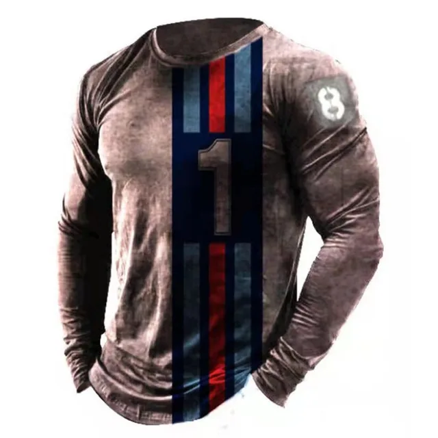 Vintage T Shirts 3d Printed Casual Long Sleeves Men's Loose Oversized T Shirts O Neck Comfort Sweatshirts European Clothes 5xl 4