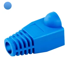 Multi - Color Protective RJ45 Cable Boots - 50 Pack (Blue)