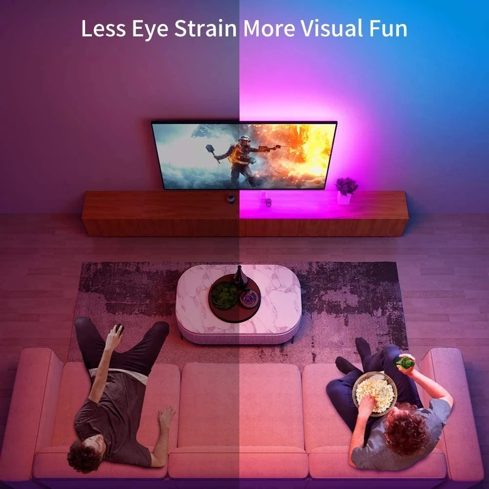 LED Strip Lights RGB APP Control Color Changing Lights with 24 Keys Remote Mode for Room Decoration Bluetooth TV SMD5050 rgb led strip light