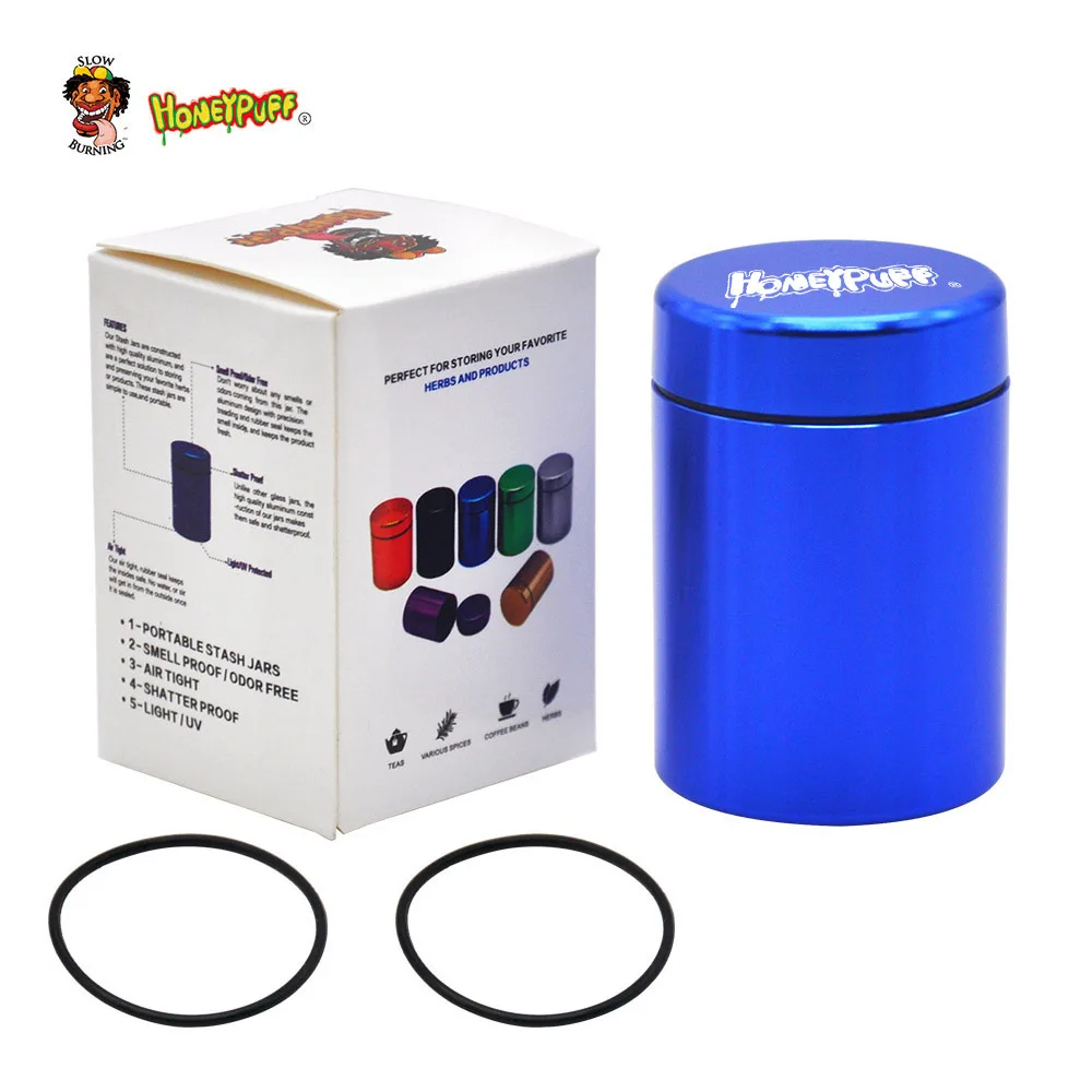 HONEYPUFF Pill Box Water Proof Airtight Aluminum Drug Case Bottle Holder Container Bottle Storage