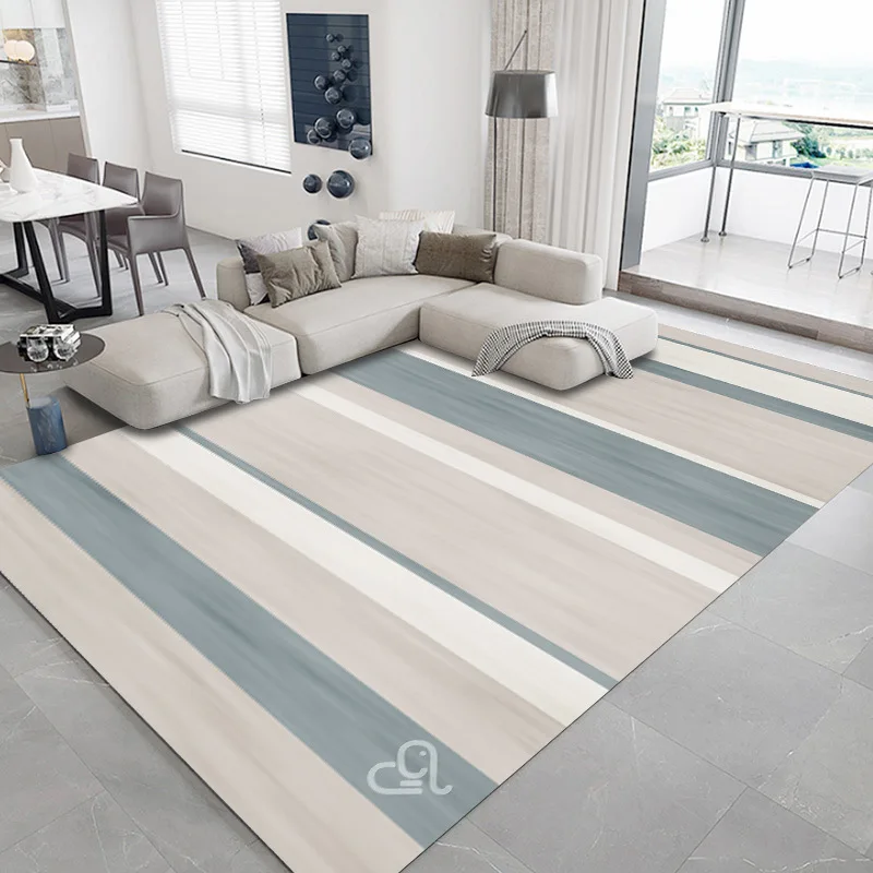 thumbnail image 1 of VIKAMA - Alfombra moderna de lujo para sala de estar, alfombra grande para dormitorio, alfombra para mesita de noche, alfombra antideslizante, lavable, decoración estética, 1 of 5