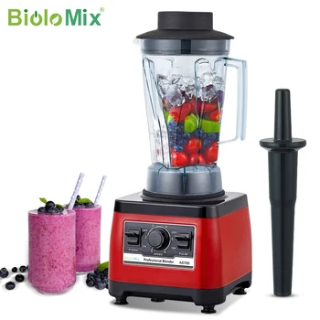 BioloMix【7 Years Warranty】BPA Free Heavy Duty Commercial Grade Blender Professional Mixer Juicer Ice Smoothies Peak 2200W 1