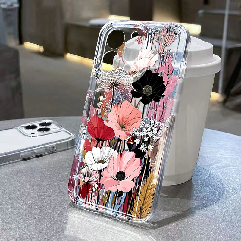 Floral Art Soft Phone Case Cover
