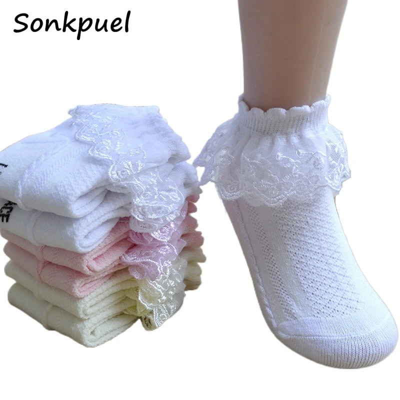 Summer Fashion Kids Socks Baby Girl Ruffle Sock Cute Baby Frilly Toddle  Designer White Pink Lace Kid Cotton Socks For Girls - AliExpress