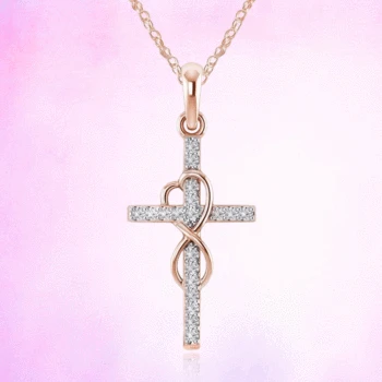 Crystal Cross Pendant Necklace 1