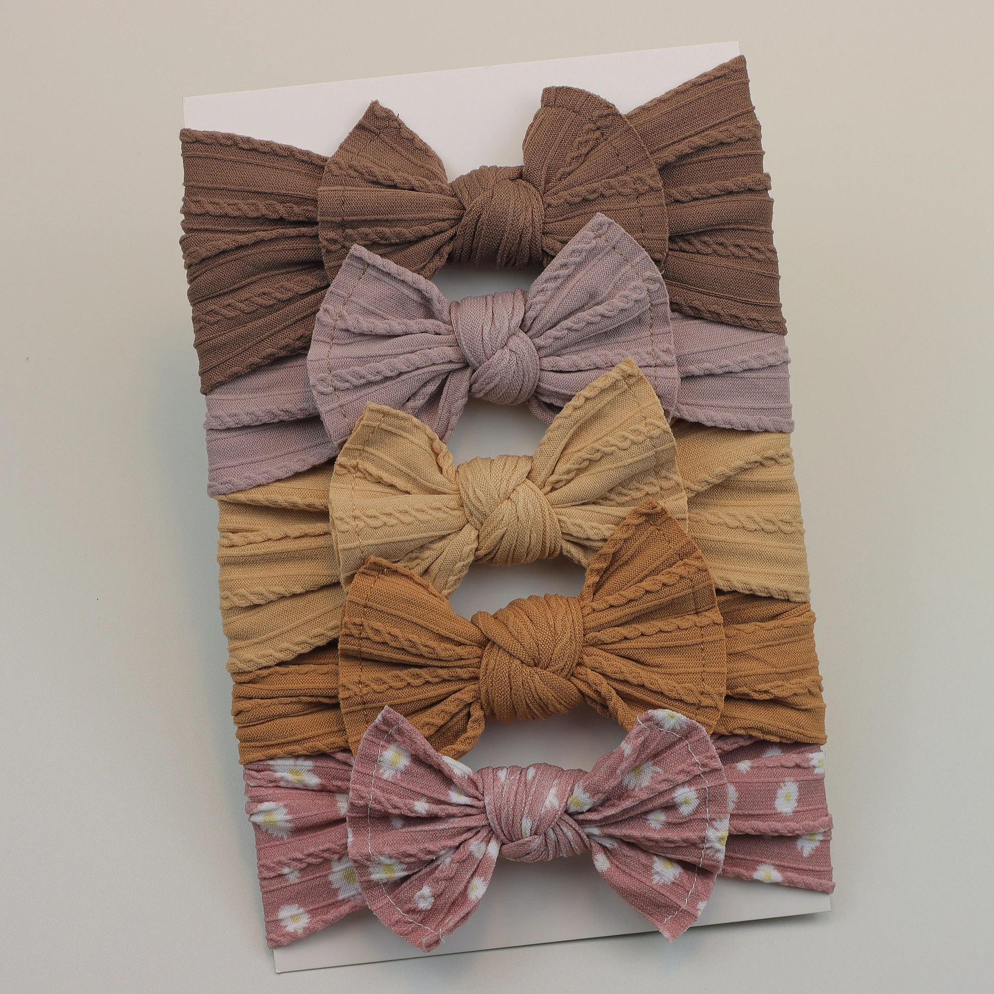 5pcs/ Knit Bow Baby Headbands 3