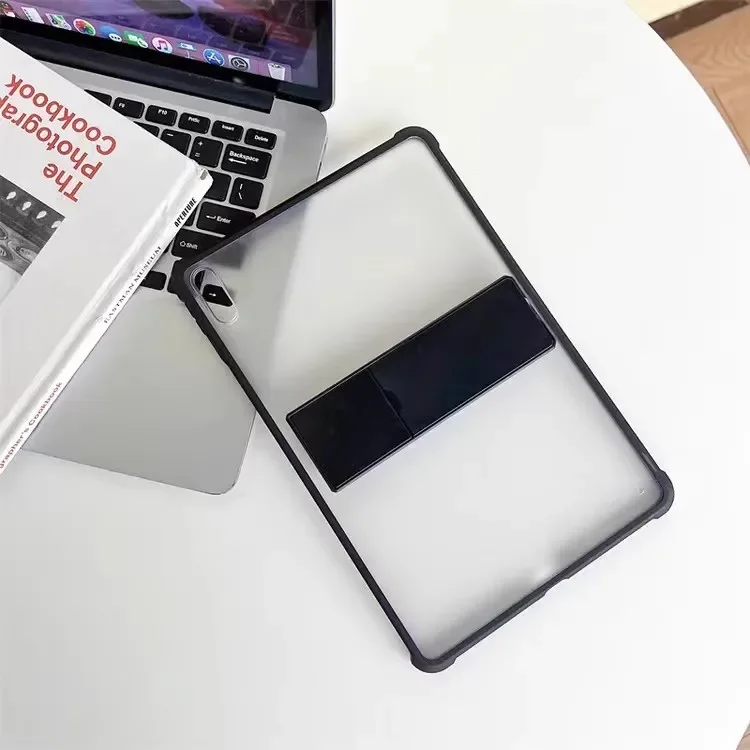 Sleek Matte Clear Tablet Case with PC Bracket - Scratch-Resistant Back Cover