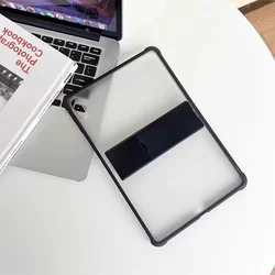 Sleek Matte Clear Tablet Case with PC Bracket - Scratch - Resistant Back Cover for Tab A9 8.7 2023 (With Stand Black)