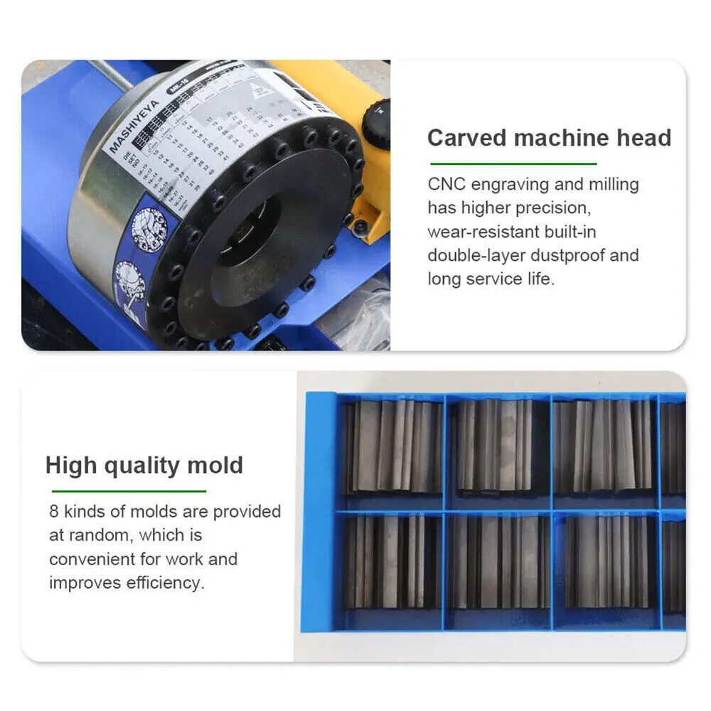 crimping machine for pressing hydraulic hoses and fittings portable manual 1/4-1" hydraulic hose crimping tool 6