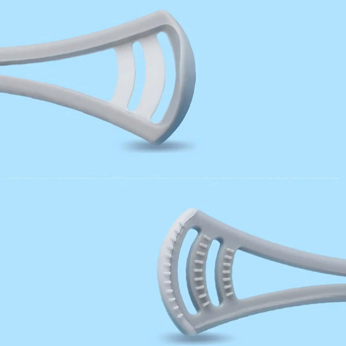 8pcs - Clean Adult Soft Fur Couple Cover Double Head Toothbrush with Tongue Coating