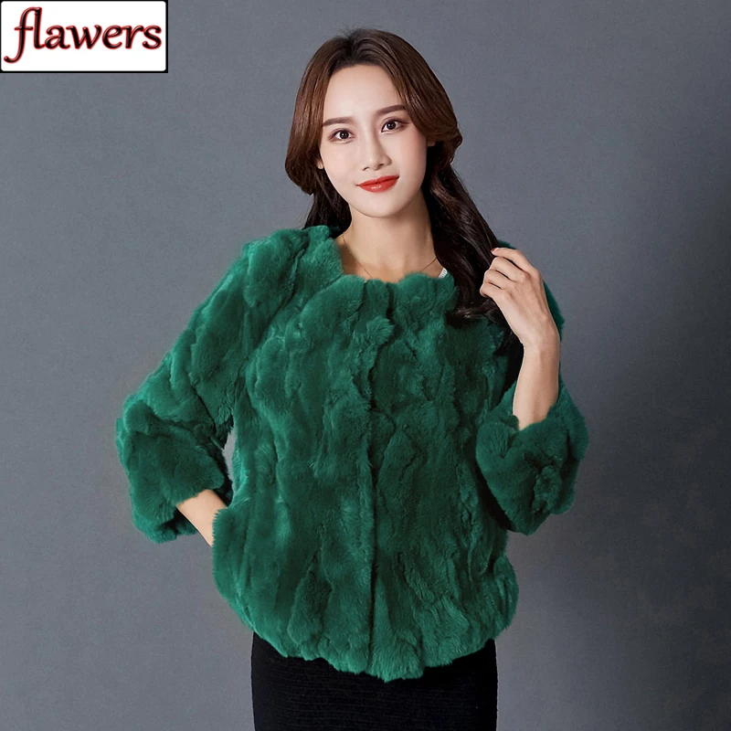 

Winter women thick warm real rex rabbit fur coat Natural soft fur jackets Russian female fashion 100% real rex rabbit fur coats