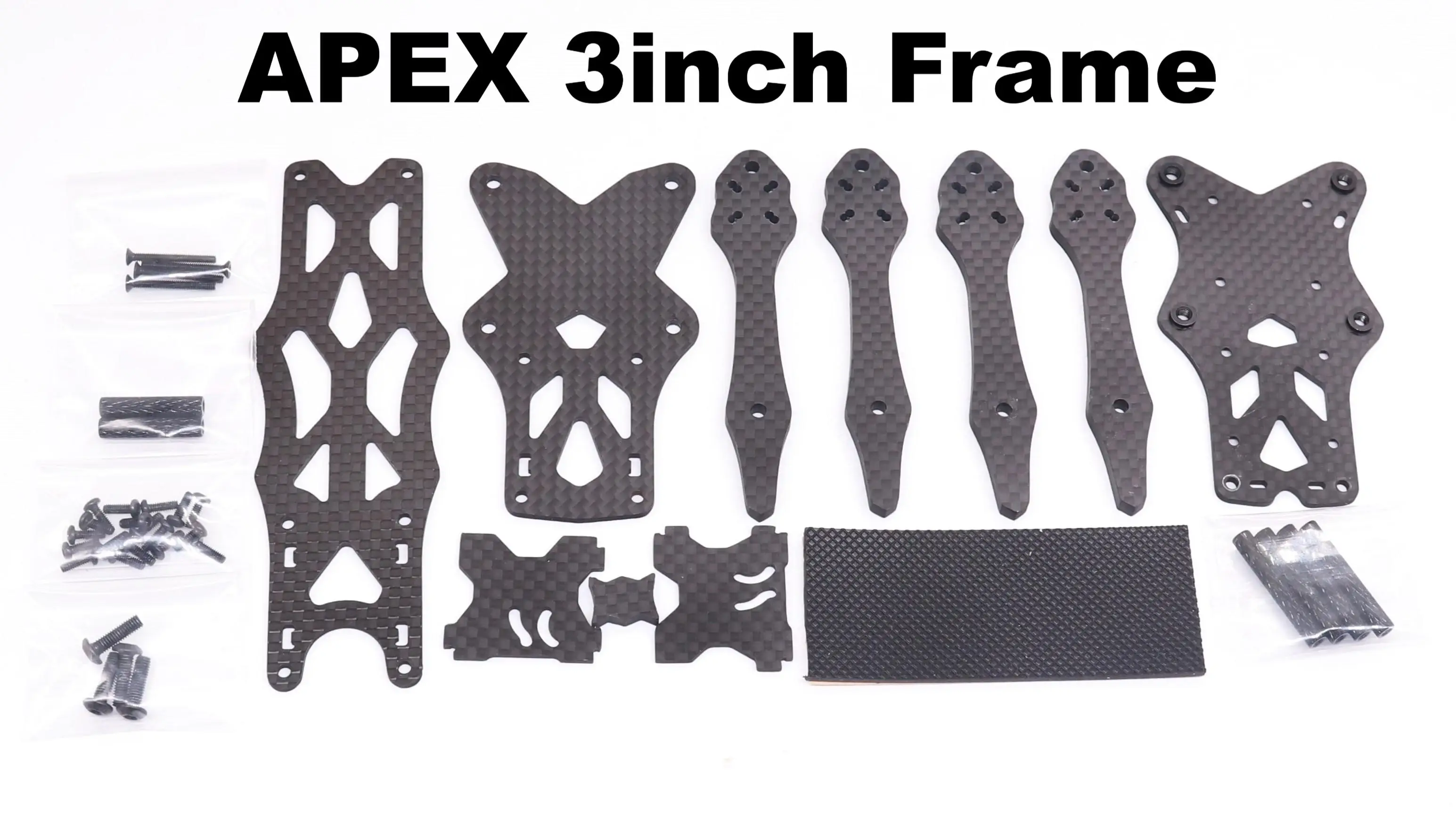 APEX Mini 3 Inch 150mm Carbon Fiber Frame Kit with 4MM Thickness Arms For FPV Fr